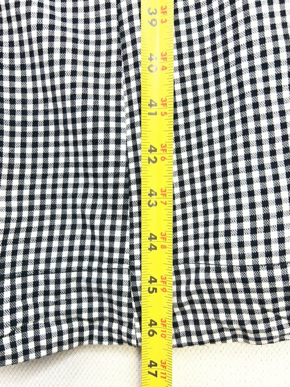 Womens Cottagecore Midi Dress Sleeveless Side Zip Sz 10 Black White Gingham - Picture 7 of 10